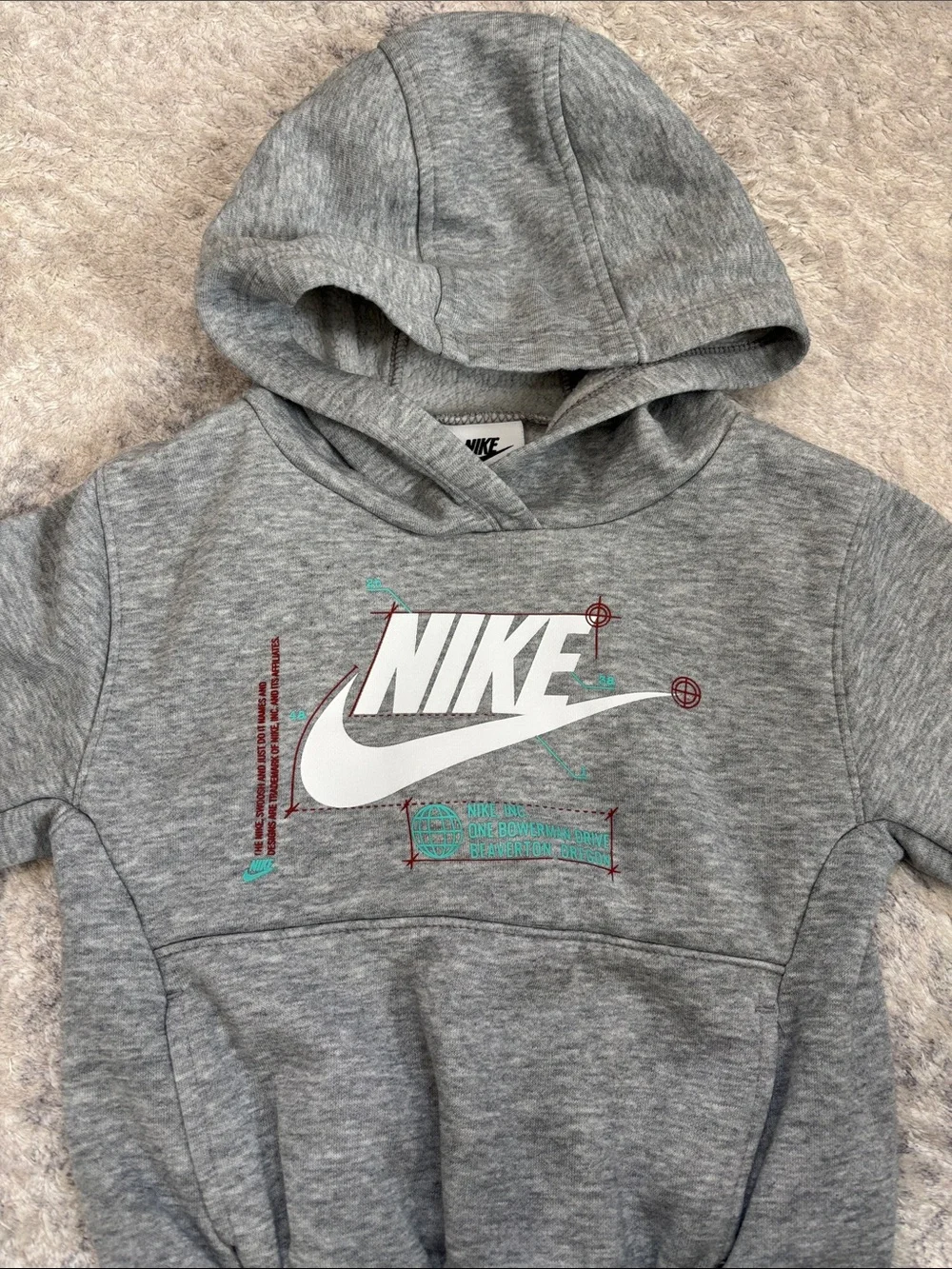 Nike Gray Kids Hoodie & Joggers Set with Logo toddler 3T
